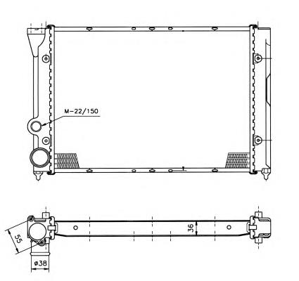 Radiador de esfriamento de motor 50451 NRF