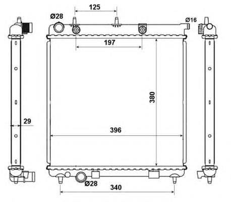 Radiador de esfriamento de motor 50467 NRF