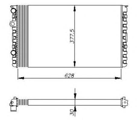 50457 NRF radiador de esfriamento de motor