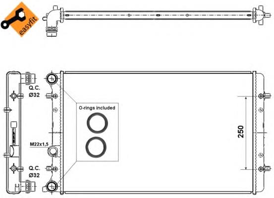 509529 NRF radiador de esfriamento de motor