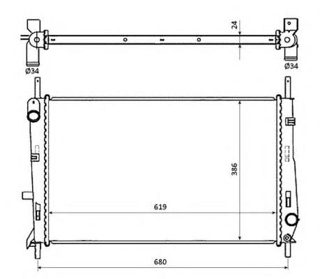 509528 NRF radiador de esfriamento de motor