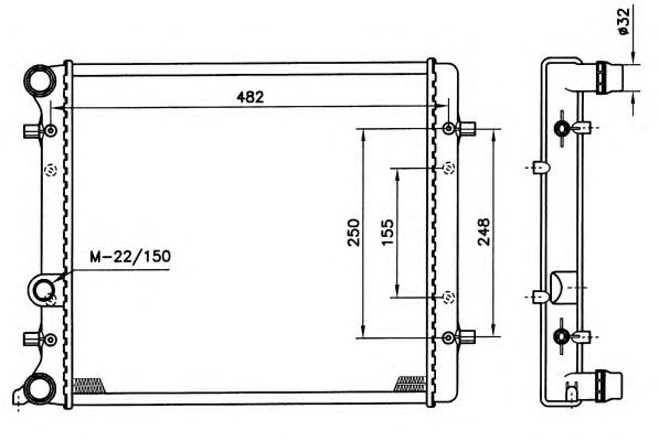 509530 NRF radiador de esfriamento de motor