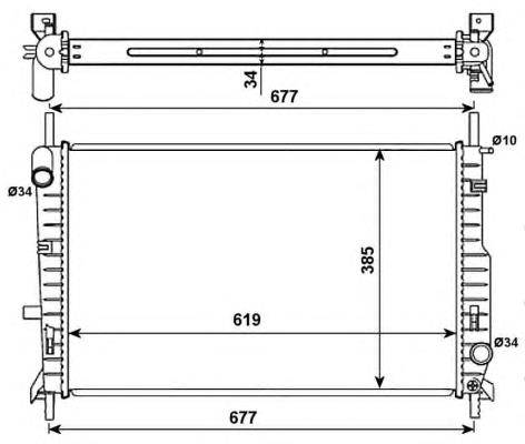 509527 NRF radiador de esfriamento de motor