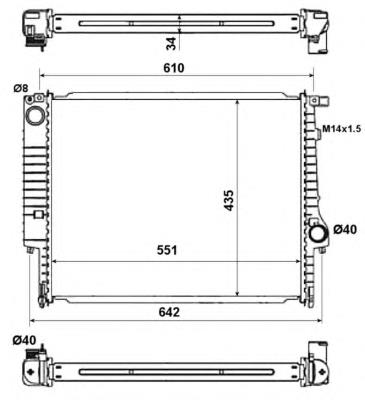 509558 NRF radiador de esfriamento de motor