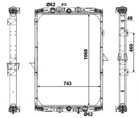 1858774 DAF radiador de esfriamento de motor