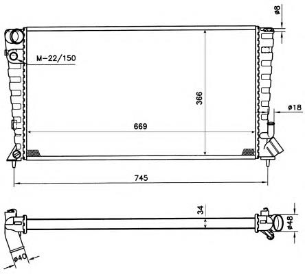 509510 NRF radiador de esfriamento de motor