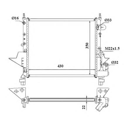 509513 NRF radiador de esfriamento de motor