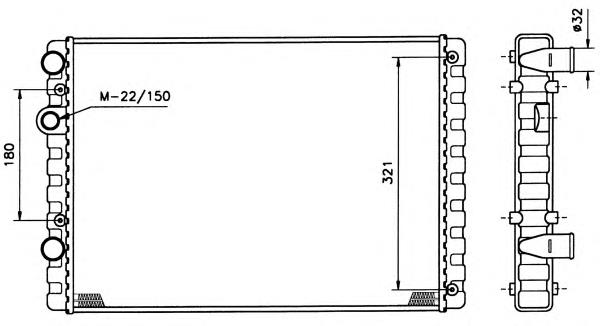 Радиатор охлаждения двигателя NRF 509520 цена, от 41.09 USD