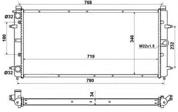 509514 NRF radiador de esfriamento de motor