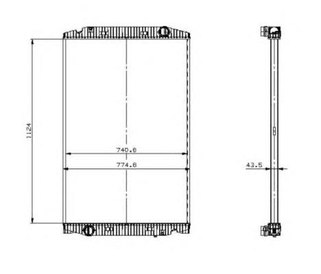 41214447 Iveco radiador de esfriamento de motor