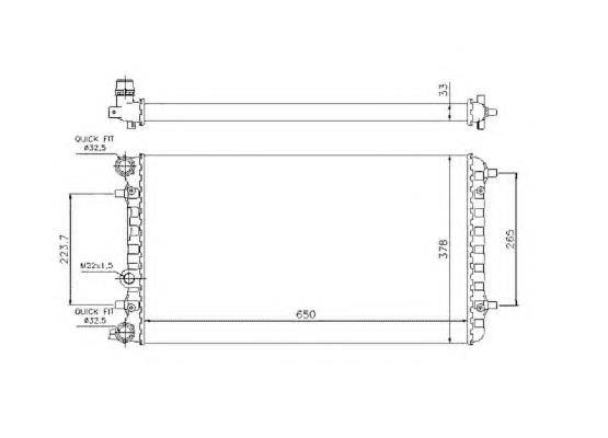 Radiador de esfriamento de motor 509644 NRF