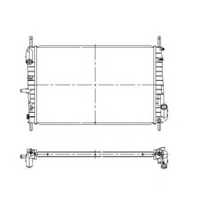 XS7H8005EB Ford radiador de esfriamento de motor