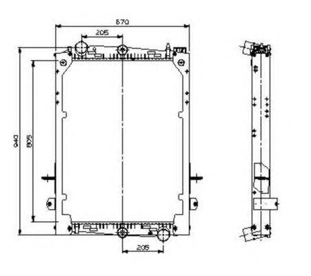 Radiador de esfriamento de motor para DAF 75 