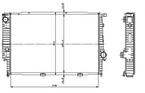 509589 NRF radiador de esfriamento de motor