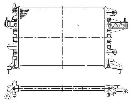 95513834 Opel radiador de esfriamento de motor