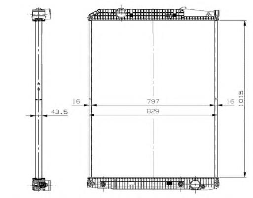 9425001203 Mercedes radiador de esfriamento de motor