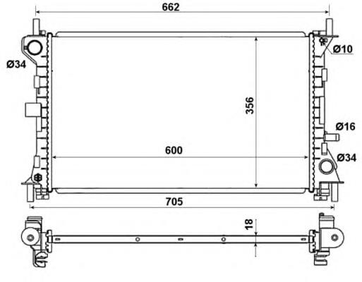 509615 NRF radiador de esfriamento de motor