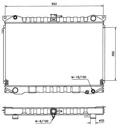 Radiador de esfriamento de motor para Nissan Bluebird (U11)