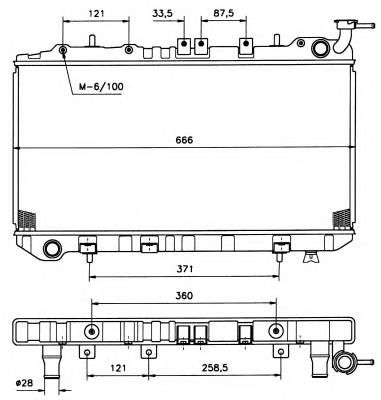 506864 NRF radiador de esfriamento de motor