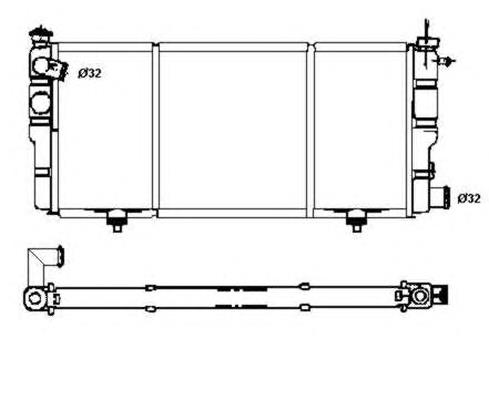 Radiador de esfriamento de motor 507120 NRF