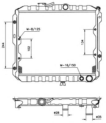 Radiador de esfriamento de motor 506550 NRF