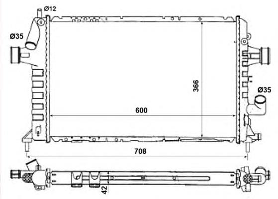 506616 NRF radiador de esfriamento de motor