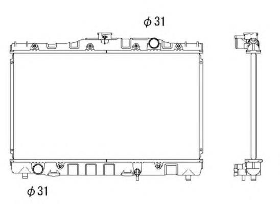 506707 NRF radiador de esfriamento de motor