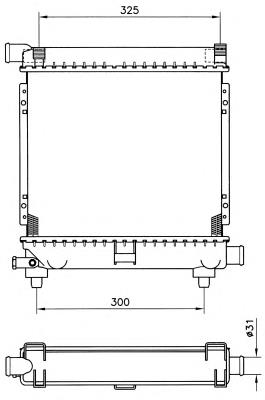 507662 NRF radiador de esfriamento de motor