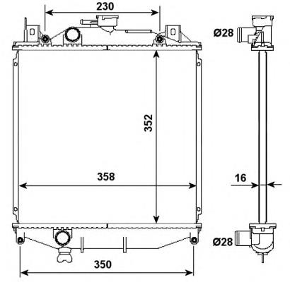 507644 NRF radiador de esfriamento de motor