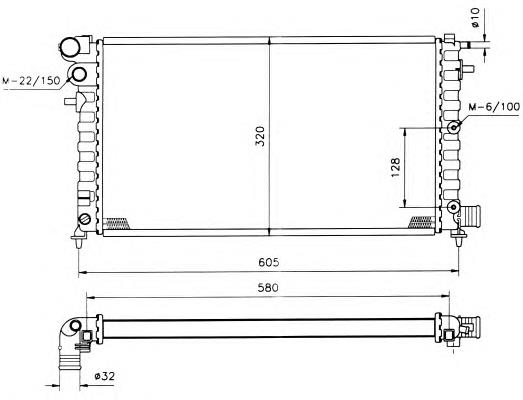 509502 NRF radiador de esfriamento de motor