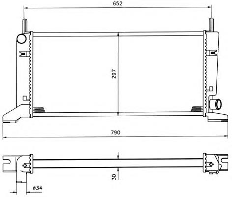 509500 NRF radiador de esfriamento de motor