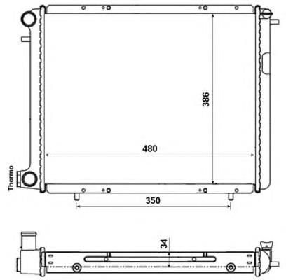 507352 NRF radiador de esfriamento de motor