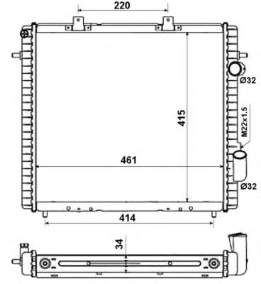 507359 NRF radiador de esfriamento de motor