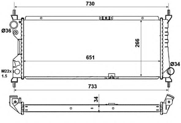 507522 NRF radiador de esfriamento de motor