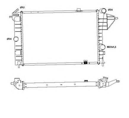 503508 NRF radiador de esfriamento de motor