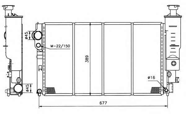 50400 NRF radiador de esfriamento de motor