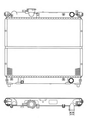 50404 NRF radiador de esfriamento de motor