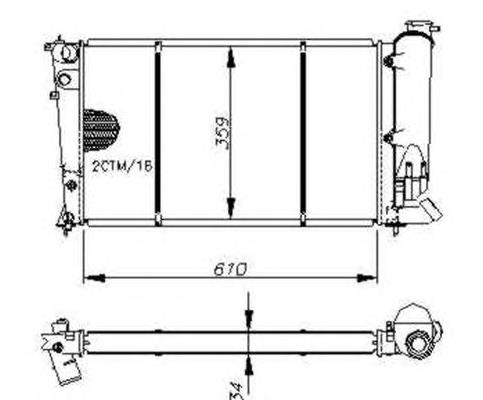 50413 NRF radiador de esfriamento de motor