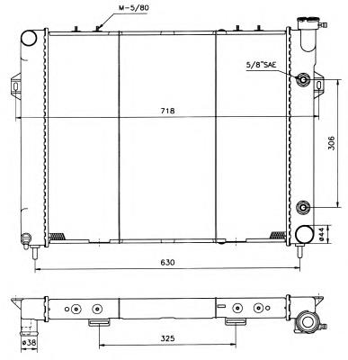 50202 NRF radiador de esfriamento de motor