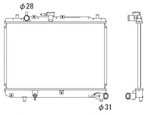 50132 NRF radiador de esfriamento de motor