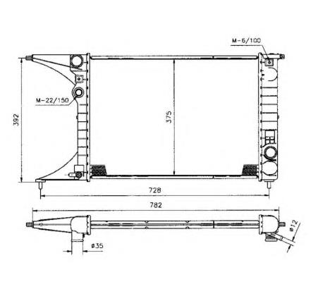 50222 NRF radiador de esfriamento de motor