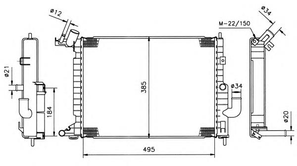 50220 NRF radiador de esfriamento de motor