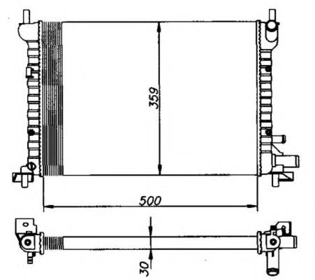 50130 NRF radiador de esfriamento de motor