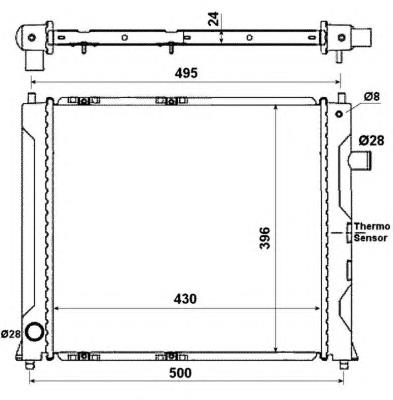 50128 NRF radiador de esfriamento de motor