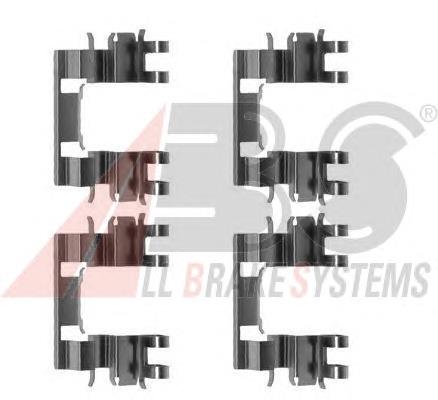 Комплект пружинок крепления дисковых колодок, передних ABS 1087Q цена, от 8.21 USD