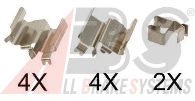 Комплект пружинок крепления дисковых колодок, передних ABS 1244Q цена, от 7.07 USD
