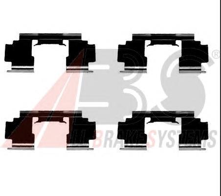 Комплект пружинок крепления дисковых колодок, передних ABS 1276Q цена, от 2.13 USD