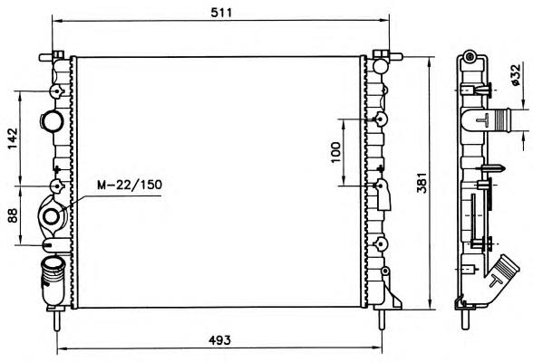 58023 NRF radiador de esfriamento de motor