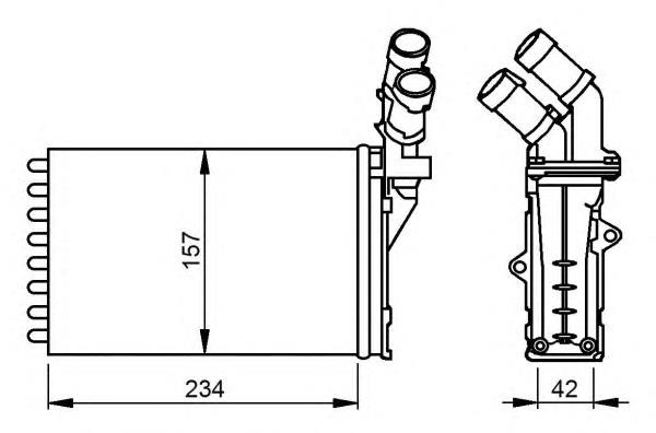 58034 NRF Radiador de forno (de aquecedor)