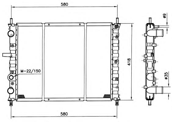 58017 NRF radiador de esfriamento de motor